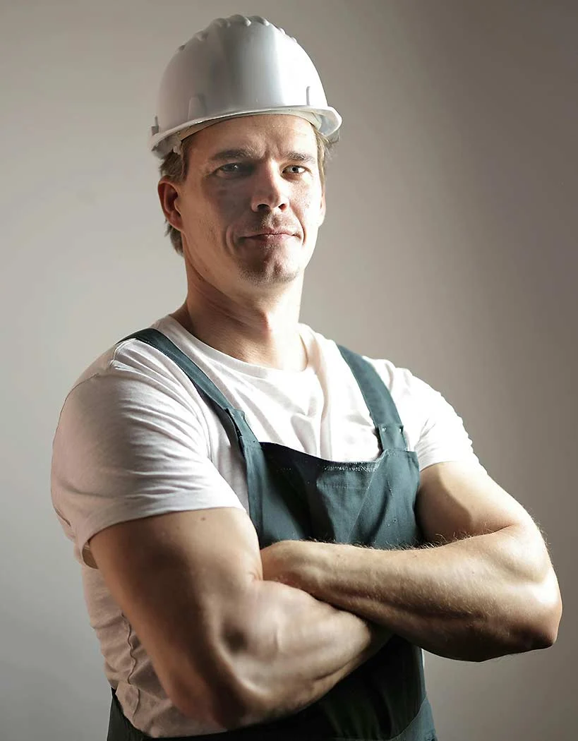 Man Wearing Hard Hat Man Wearing Hard Hat